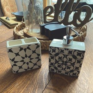 Bathroom Soap Dispenser/Tooth brush holder.